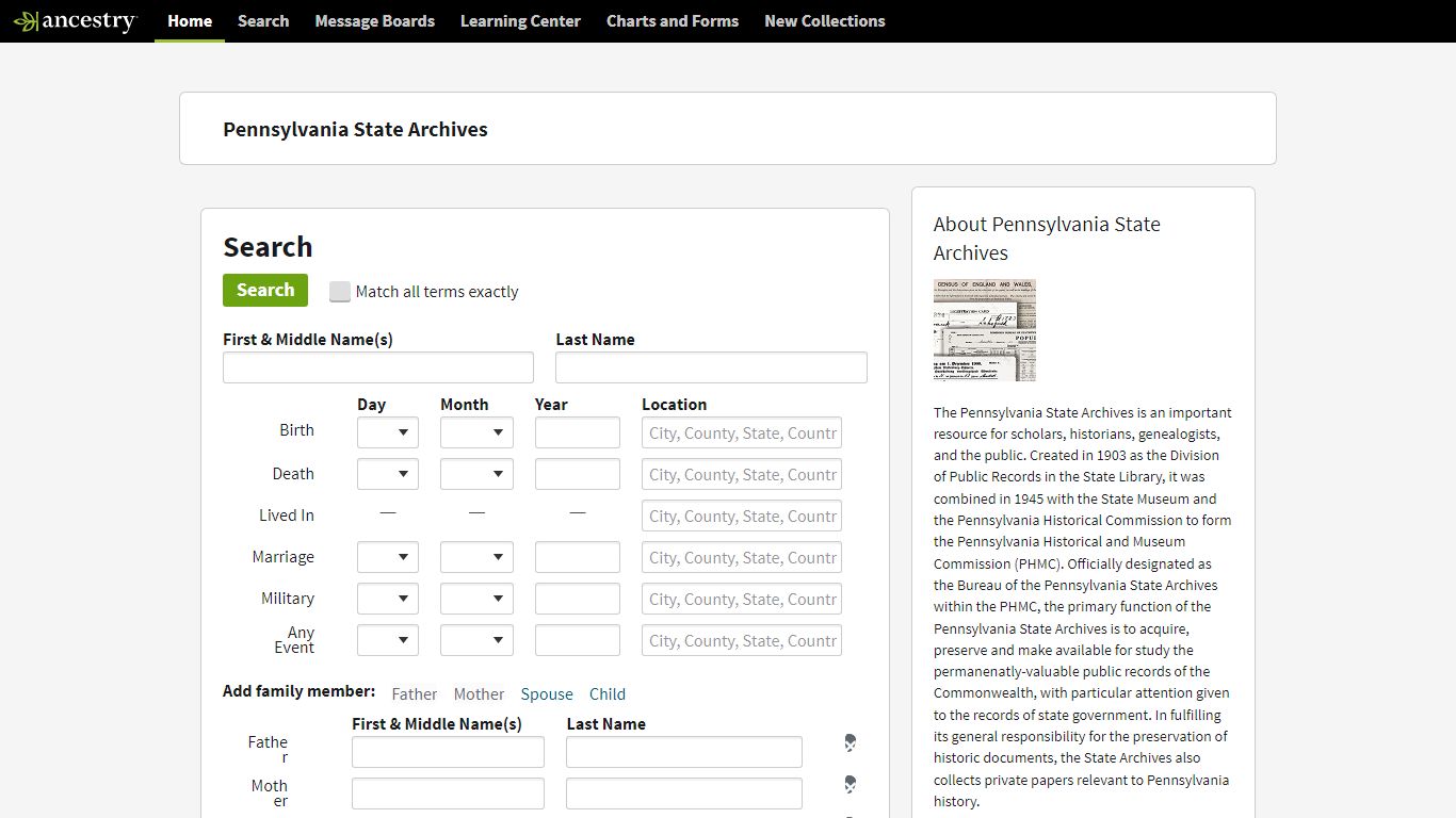 Pennsylvania State Archives - Ancestry